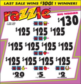 Razzle $100 Last Sale